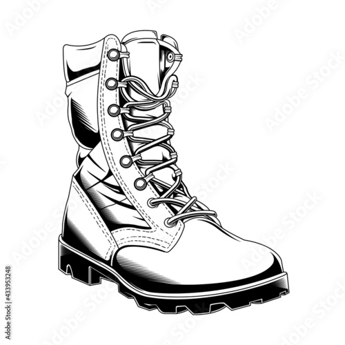 design vector tactical boots in beground white