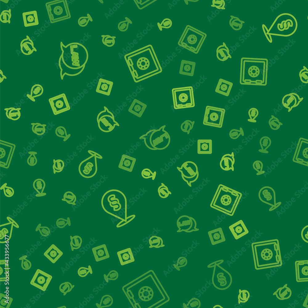 Set line Law, Location law and Safe on seamless pattern. Vector Set line Law, Location law and Safe on seamless pattern. Vector