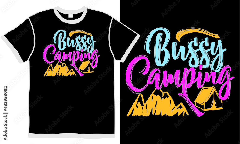 bussy camping, mountain park, campfire camp design, mountain park t shirt design concept bussy camping, mountain park, campfire camp design, mountain park t shirt design concept