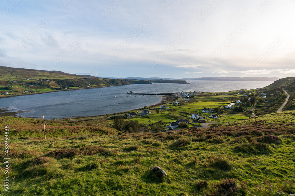 Scottish landscapes: Uig at Inner Hebrides, Isle of Skye, Scotland, UK