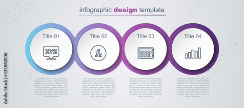 Wallpaper Mural Set line XYZ Coordinate system, Function mathematical symbol, Calculator and Graph, schedule, chart, diagram. Business infographic template. Vector Torontodigital.ca