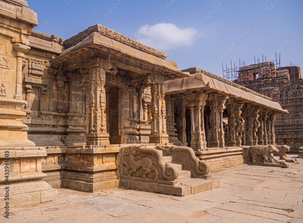 Majestic Krishna temple in Hampi, Karnataka