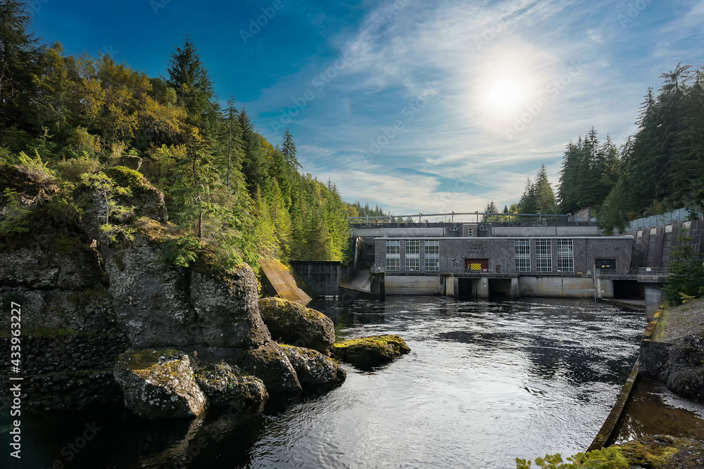 Aigas power station with integrated dam is the penultimate station.