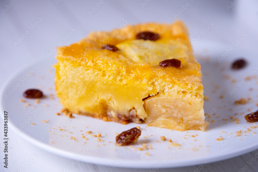 Breton cake with apple. Traditional english recipe. Breton cake with apple. Traditional english recipe.