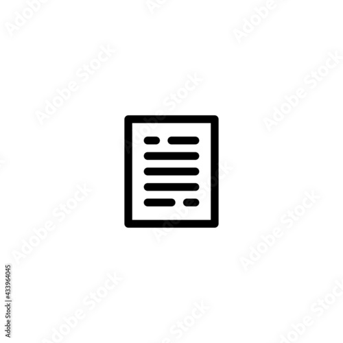 Letter or Note logo or icon design