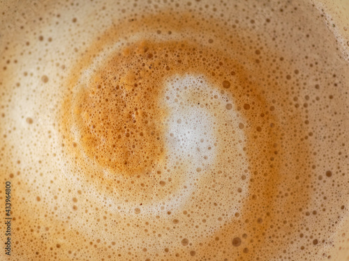 Εκτύπωση καμβά Cappuccino milk foam spiral closeup