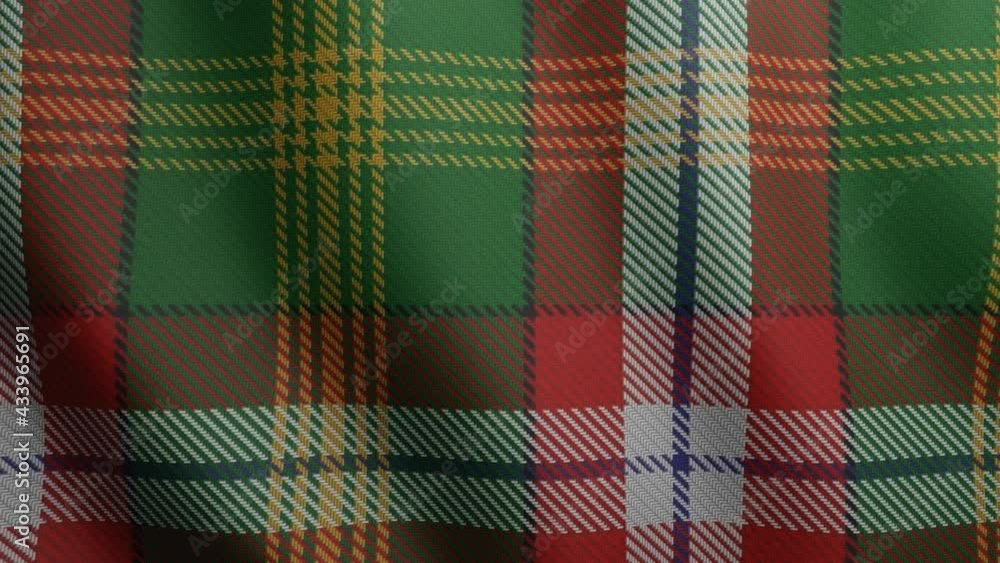 Classic tartan of canadian territory Northwest Territories. 3d waving fabric texture Classic tartan of canadian territory Northwest Territories. 3d waving fabric texture