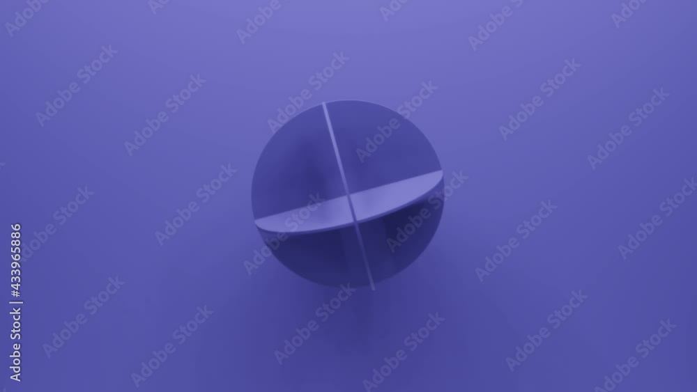 3d rendering violet geometric shape rotates in random direction. Abstract simple seamless loop animated background 3d rendering violet geometric shape rotates in random direction. Abstract simple seamless loop animated background