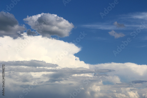 Fototapeta Naklejka Na Ścianę i Meble -  Clouds on bright blue sky background