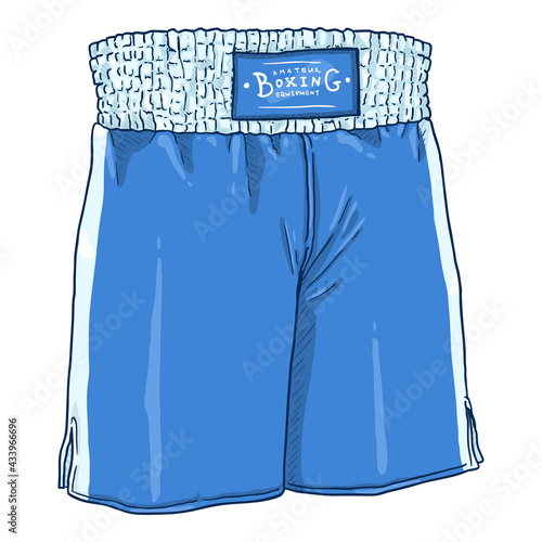 Vector Cartoon Boxing Shorts Illustration