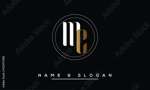 MC, CM, M, C  Abstract Letters Logo Monogram