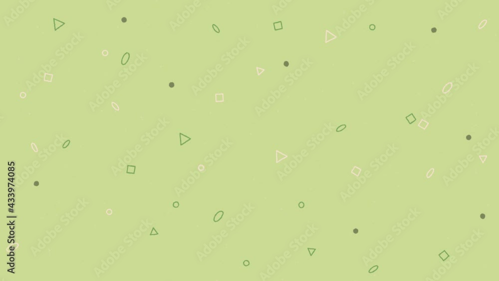 white dark green small dots abstract shapes geometry on soft yellow green background illustration pattern loop animation white dark green small dots abstract shapes geometry on soft yellow green background illustration pattern loop animation