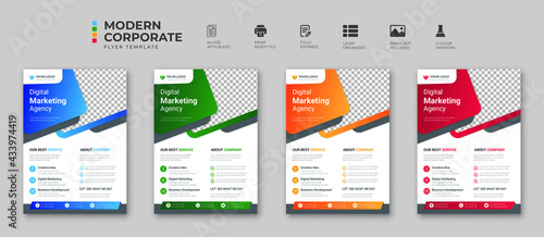 Corporate business digital marketing agency flyer design