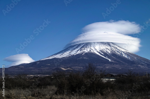 Mt.Fuji, Lenticular cloud-Umbrella cloud, 富士山, 笠雲, つるし雲, 朝霧高原