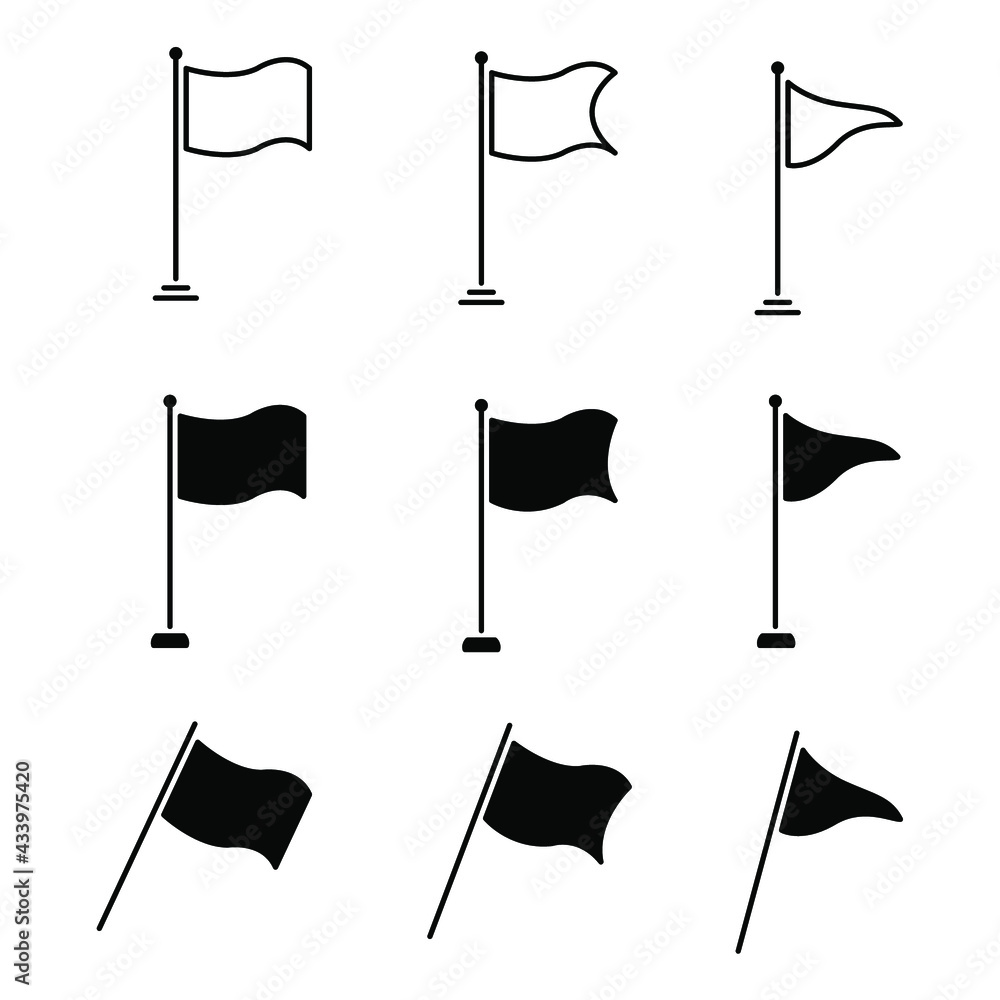 flag vector icons set. flag vector pack symbol vector elements for infographic web. flag vector icons set. flag vector pack symbol vector elements for infographic web.