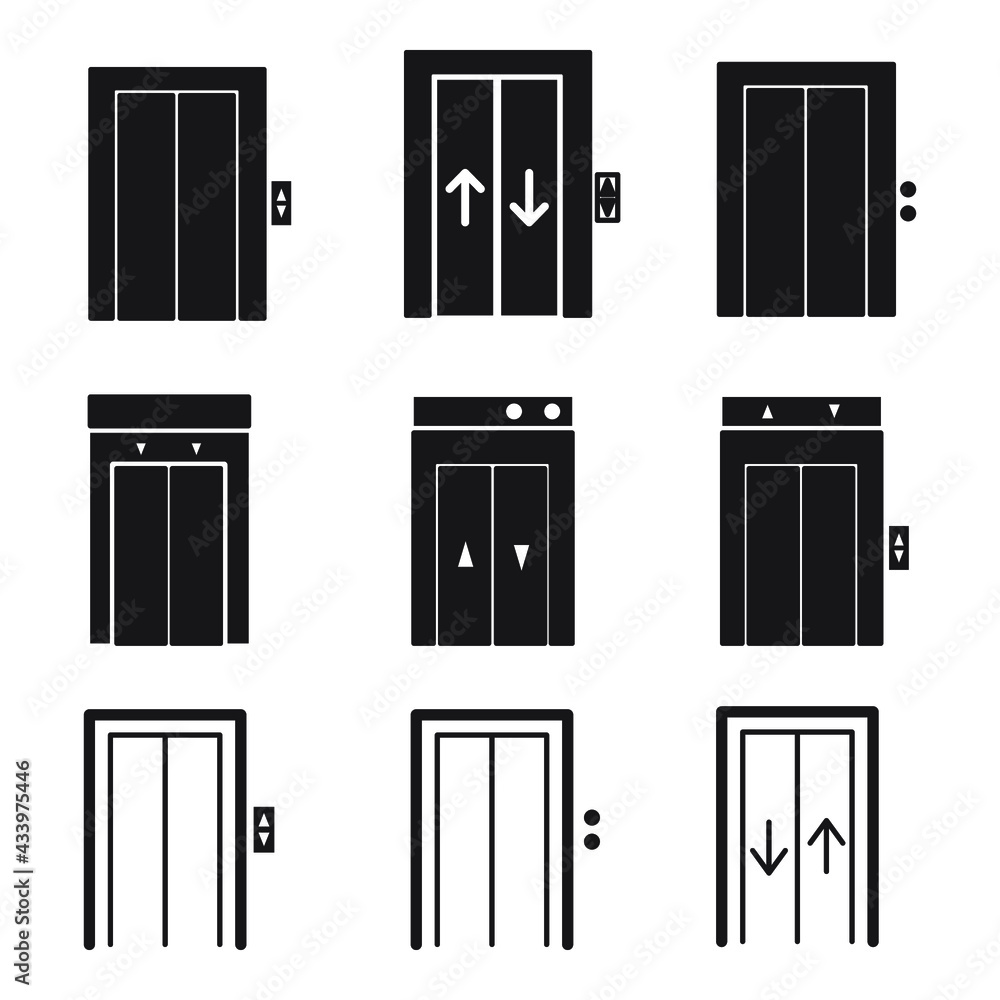 elevator icons set. elevator pack symbol vector elements for infographic web. elevator icons set. elevator pack symbol vector elements for infographic web.