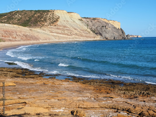 Beautiful Praia da Luz near Lagos at the Algarve coast of Portugal photo