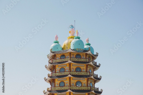 A tower in Dai Ninh Pagoda in Dalat, Vietnam