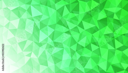 Vector Abstract Polygonal Geometric Triangle Background. Green geometric pattern. Abstract decorative backdrop can be used for wallpaper, pattern fills, web page background. Triangle surface textures.