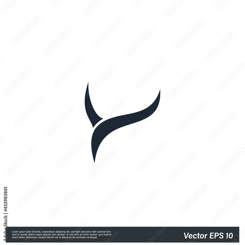 Naklejka premium devil horn simple design element