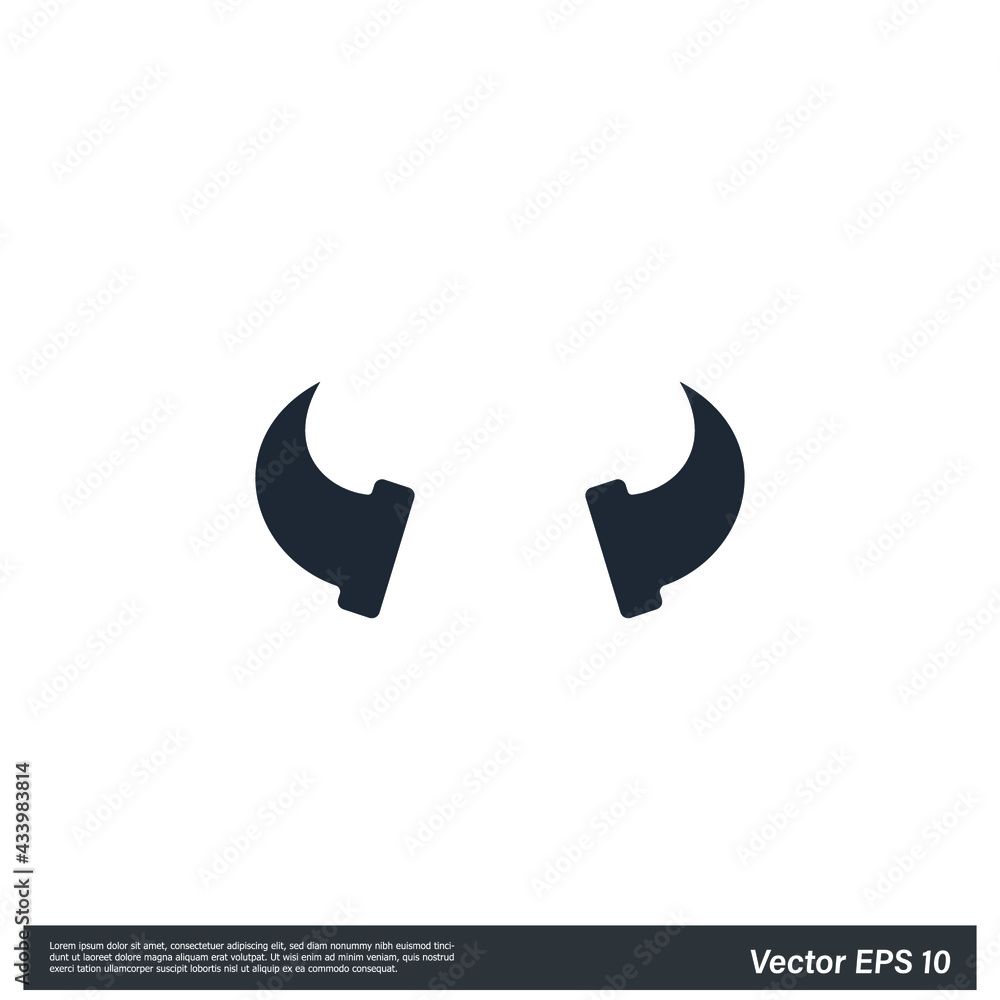 devil horn simple design element