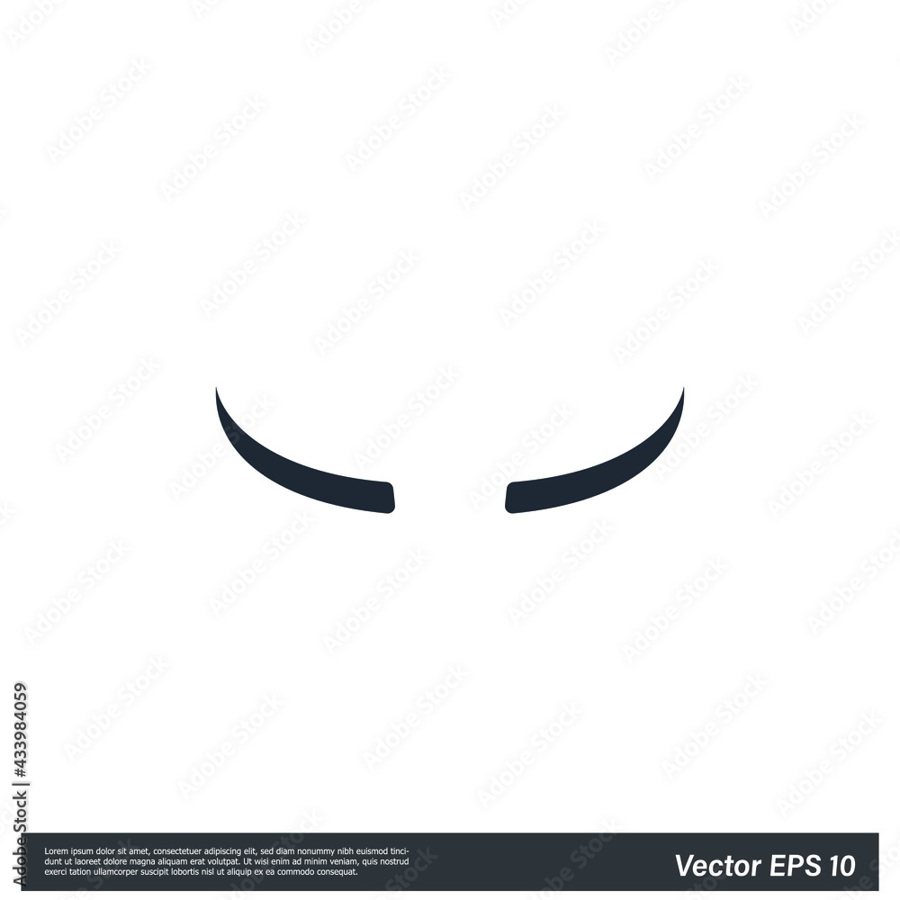 devil horn simple design element devil horn simple design element