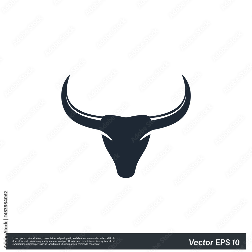 Fototapeta premium bull horn Icon Vector illustration simple design element