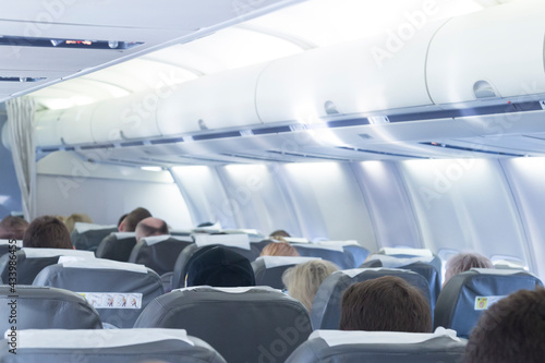 Wallpaper Mural The interior of the aircraft.View from the passenger side, who is sitting on the plane. Torontodigital.ca