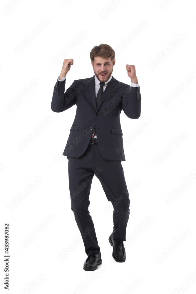 Successful gesturing business man Successful gesturing business man