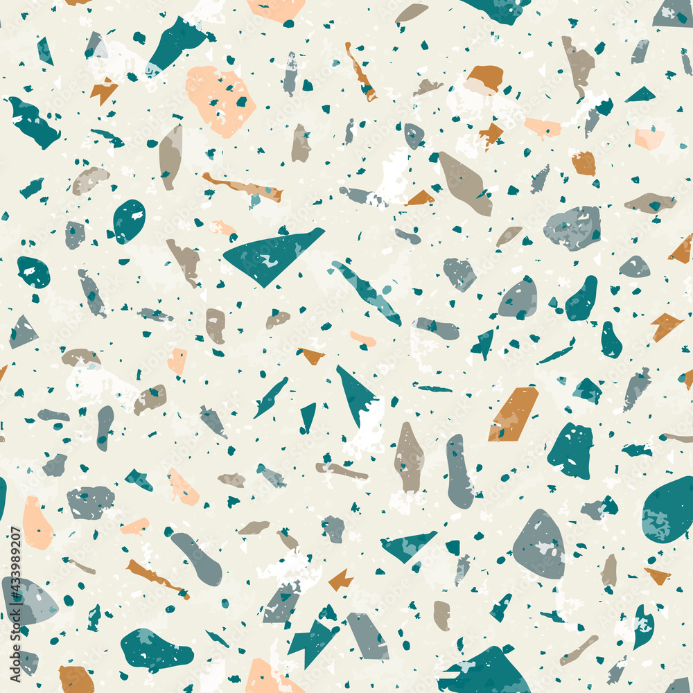 Terrazzo seamless pattern. Gentle classic flooring Terrazzo seamless pattern. Gentle classic flooring