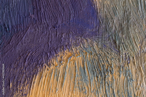 Wallpaper Mural Purple, yellow and Blue Paint Strokes Torontodigital.ca