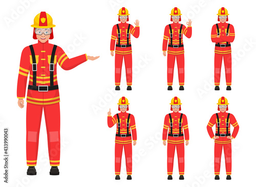 Fireman vector design illustration isolated on white background