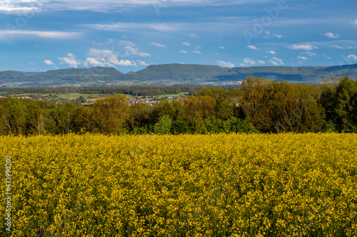 Blick von Hegenlohe ins Filstal im Hintergrund die Alb