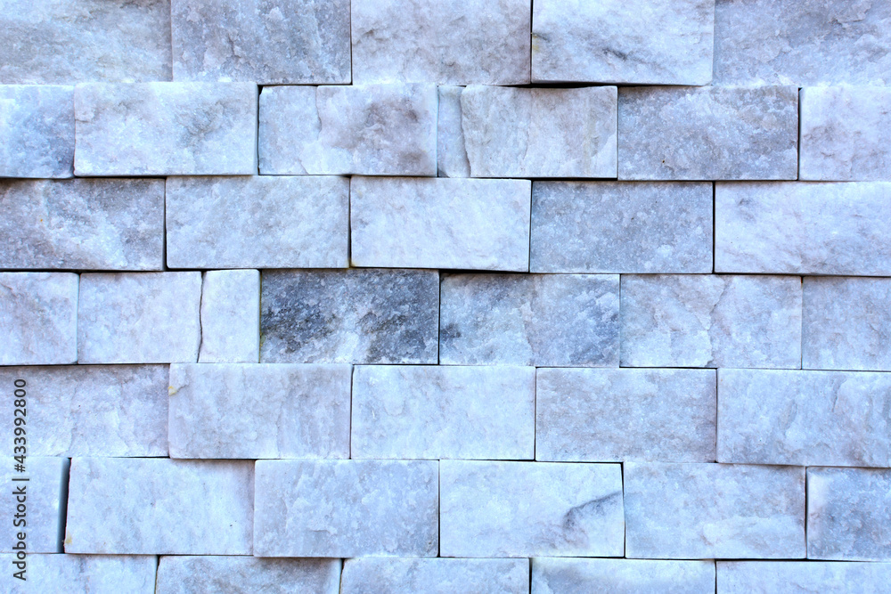 Stone brick wall. Wall with texture and pattern of rectangles.