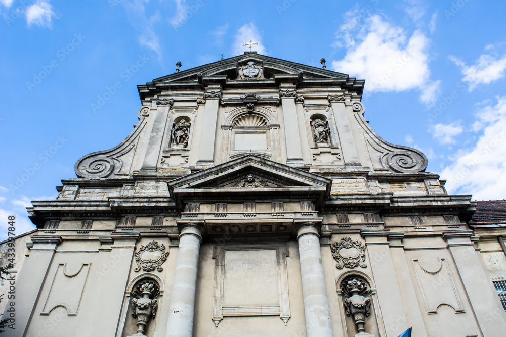 Architectural elements of the old Christian cathedral Architectural elements of the old Christian cathedral