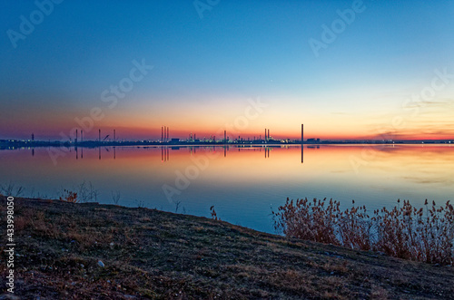 Sunset over oil refinery - Navodari - Romania © adfoto