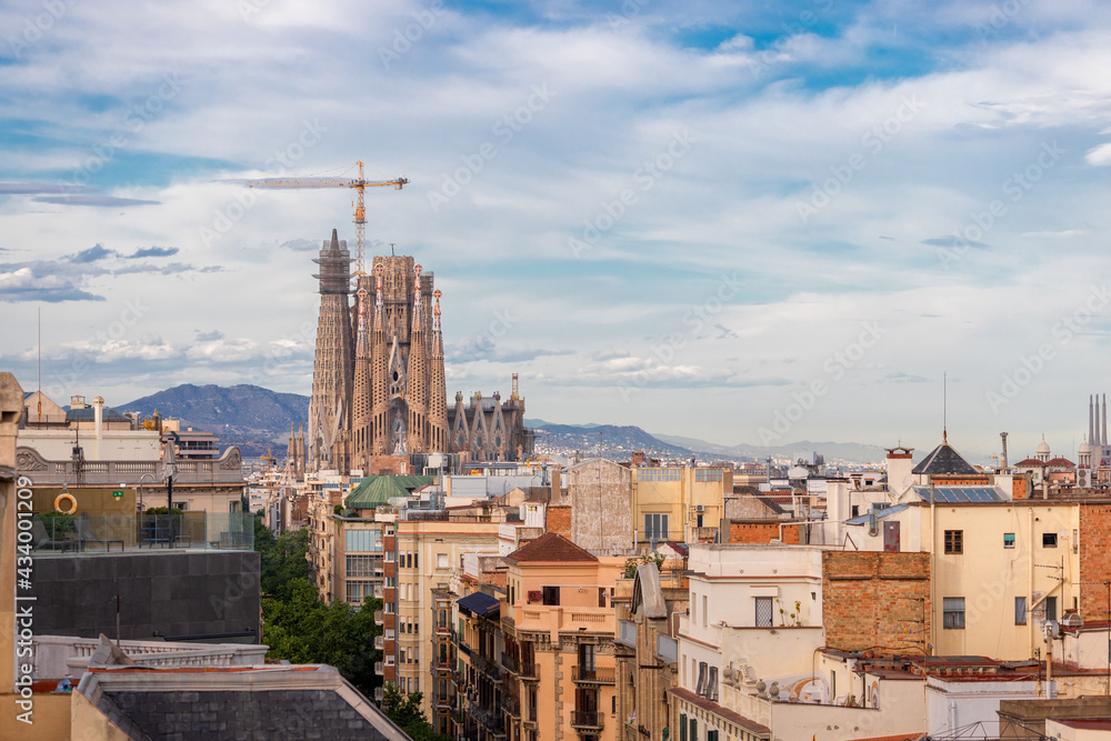 Picture of Sagrada Familia of Barcelona designed by Antoní Gaudí.