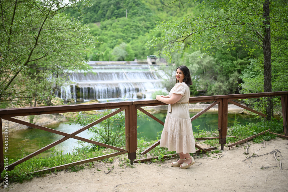 Young girl with a beautiful smile in nature Young girl with a beautiful smile in nature