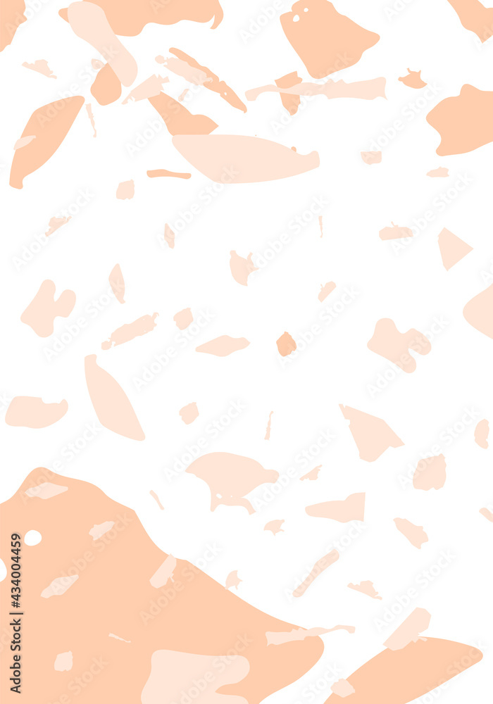 Terrazzo modern abstract template. Orange texture Terrazzo modern abstract template. Orange texture