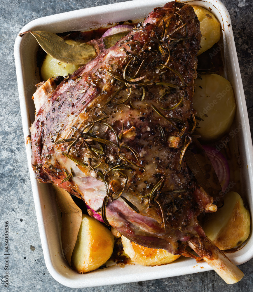 roasted lamb leg