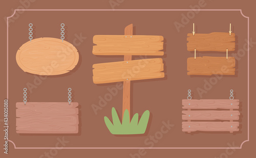 wood rustic signboards