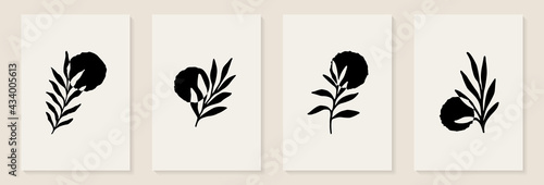 Creative minimalist hand draw Abstract art background. Modern aesthetic illustrations. Bohemian style Collection of contemporary artistic Design for wall decoration, postcard, poster, brochure