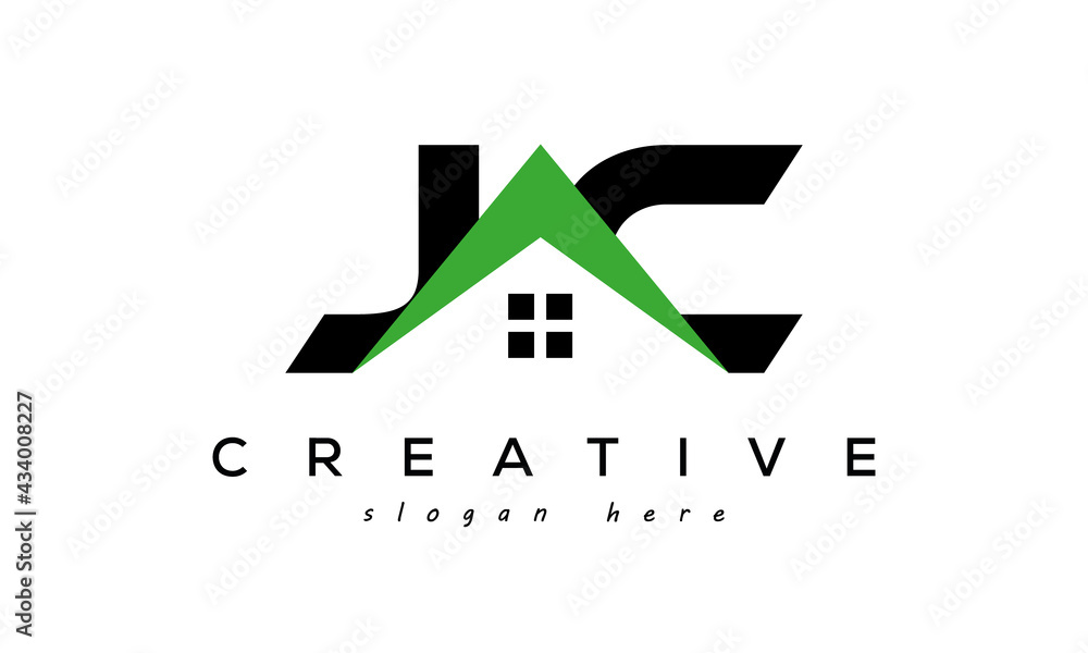 initial JC real estate logo vector Stock Vector Adobe Stock