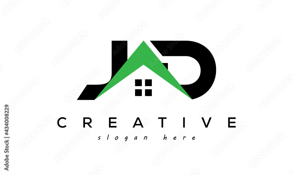 initial JD real estate logo vector Stock Vector Adobe Stock