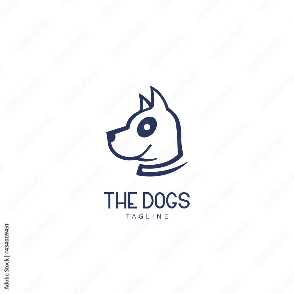 Obraz premium Dog Logo Symbol Design Template Flat Style Vector