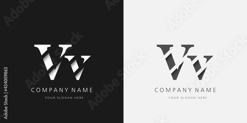 v logo serif upper and lower case 