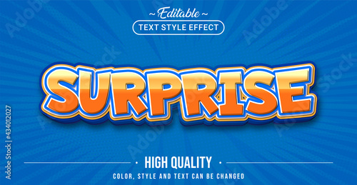 Editable text style effect - Surprise text style theme.