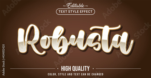 Editable text style effect - Robusta text style theme.