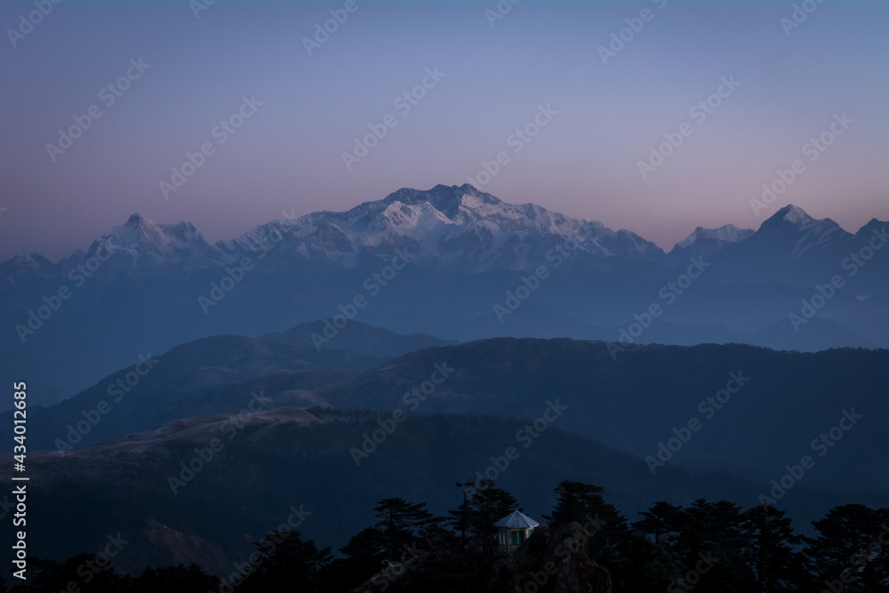 First light on Mt. Kanchenjunga, Sandakphu, West Bengal, India