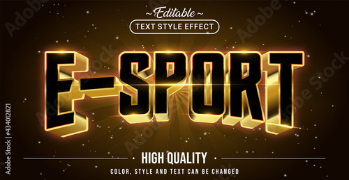Editable text style effect - E-sports text style theme.